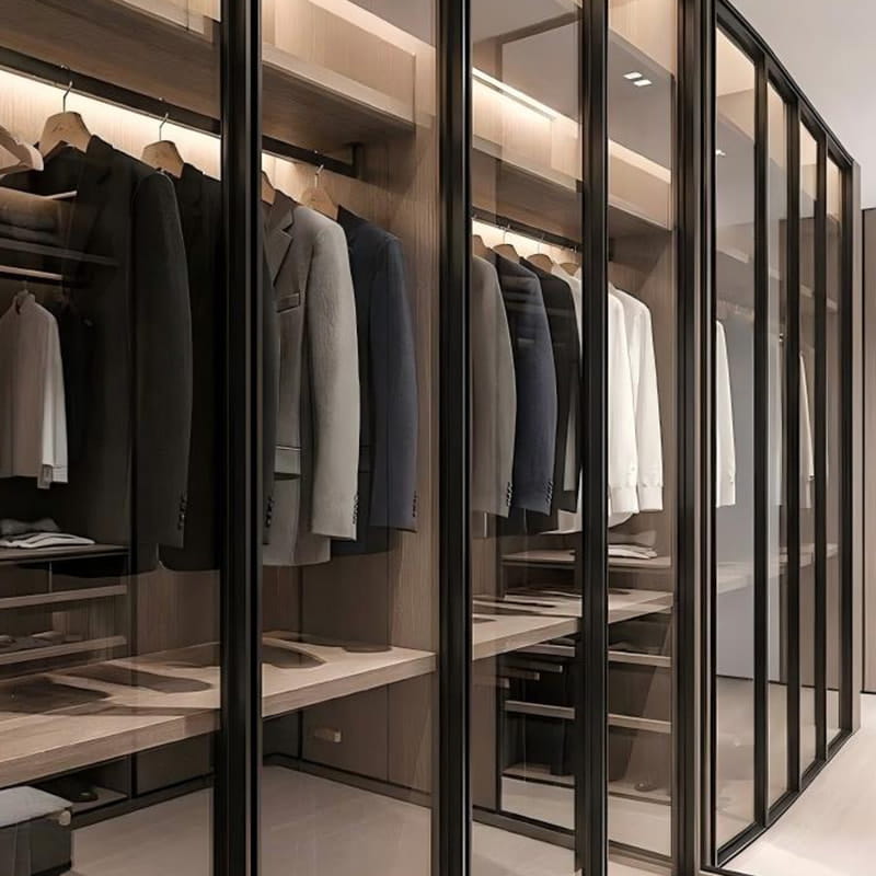 Bvlgari Dark Obsidian Bespoke Panoramic Walk-in Closet