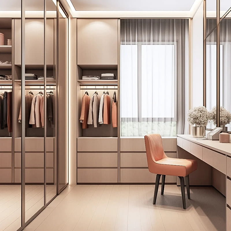 Versaliis Minimalist Tactus Matte Illuminated ambulate-in Closet